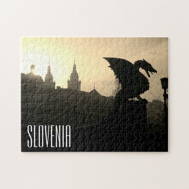Drachenschiffsbrücke Slowenien Puzzle (Horizontal)