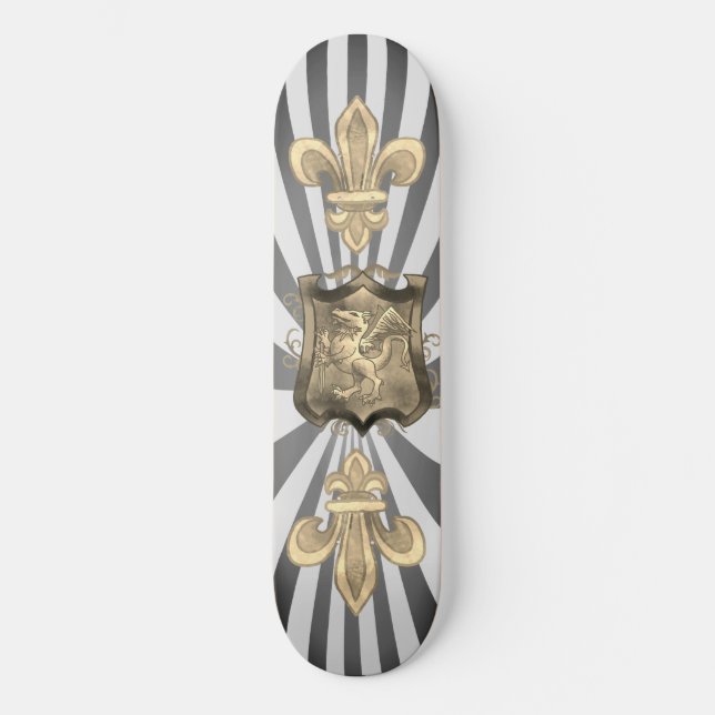 Drachenschild-individuelle Name Skateboard (Vorderseite)