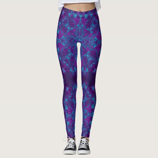 Drachenschlagader-Kunst Leggings (Vorderseite)