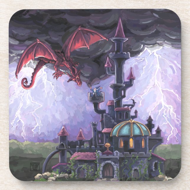 Drachenschloss Getränkeuntersetzer (Vorderseite)