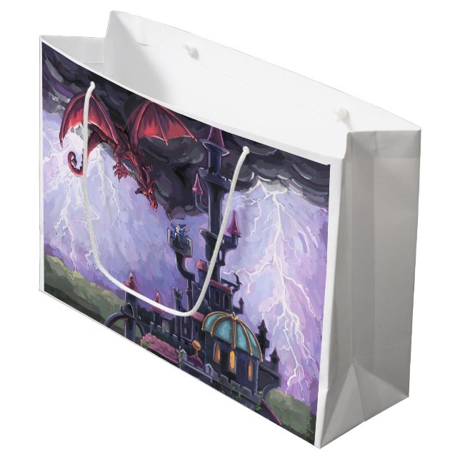 Drachenschloss Große Geschenktüte (Vorderseite Schrägansicht)