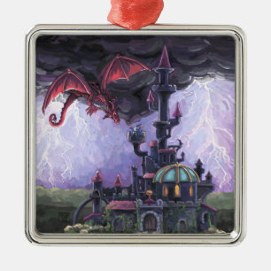 Drachenschloss Ornament Aus Metall
