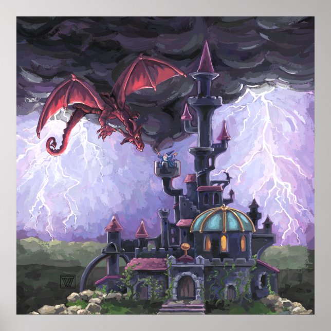Drachenschloss Poster (Vorne)