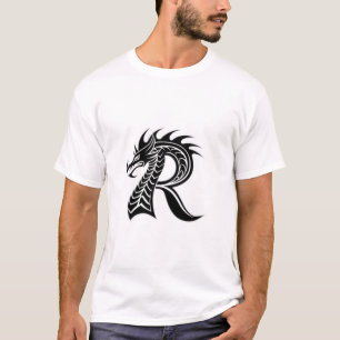 Drachenschrift R – Königliches Dracheninitial-Desi T-Shirt