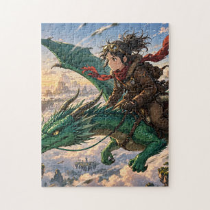 Drachenschüler bei Sonnenaufgang Puzzle