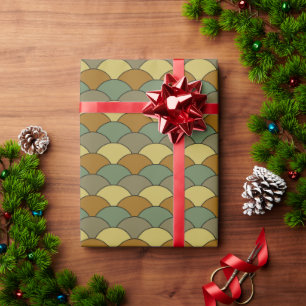 Drachenschuppen, Fächer, Wellen, Seigaiha, Tarnung Geschenkpapier