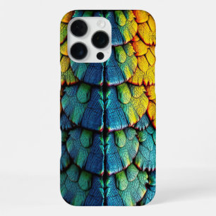 Drachenschuppen Reptil Schuppen Grün Blau Gelb Rüs iPhone 16 Pro Max Hülle