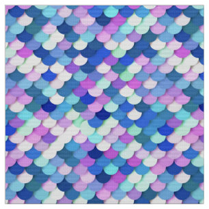 "Drachenskales" - blau, orchid und lavenierend Stoff