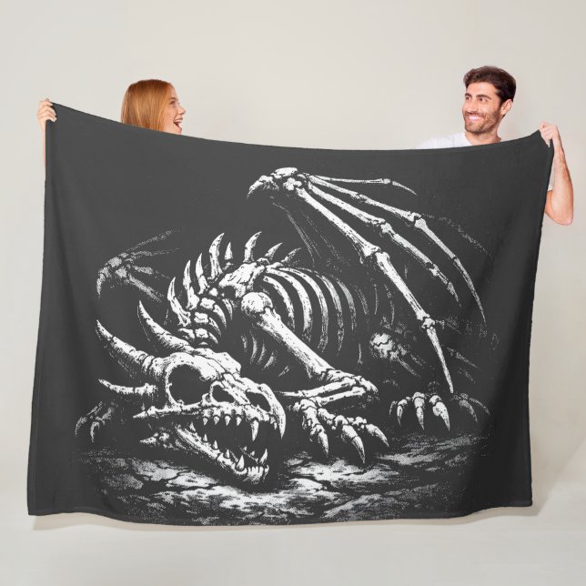 Drachenskelett — von BurnsInHell Fleecedecke (Beispiel)