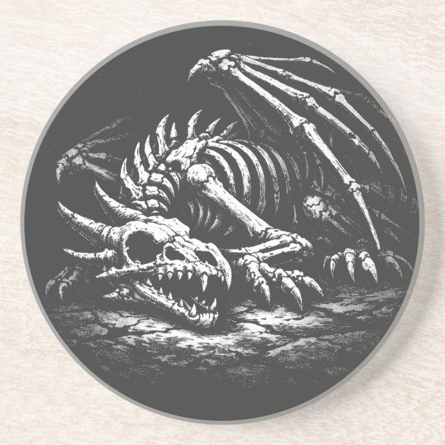 Drachenskelett — von BurnsInHell Getränkeuntersetzer (Vorne)