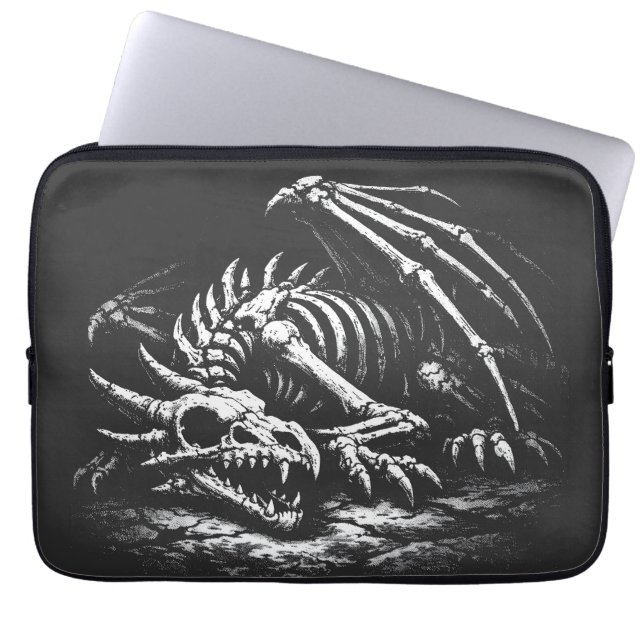 Drachenskelett — von BurnsInHell Laptopschutzhülle (Vorderseite)