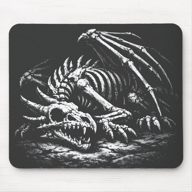 Drachenskelett — von BurnsInHell Mousepad (Vorne)