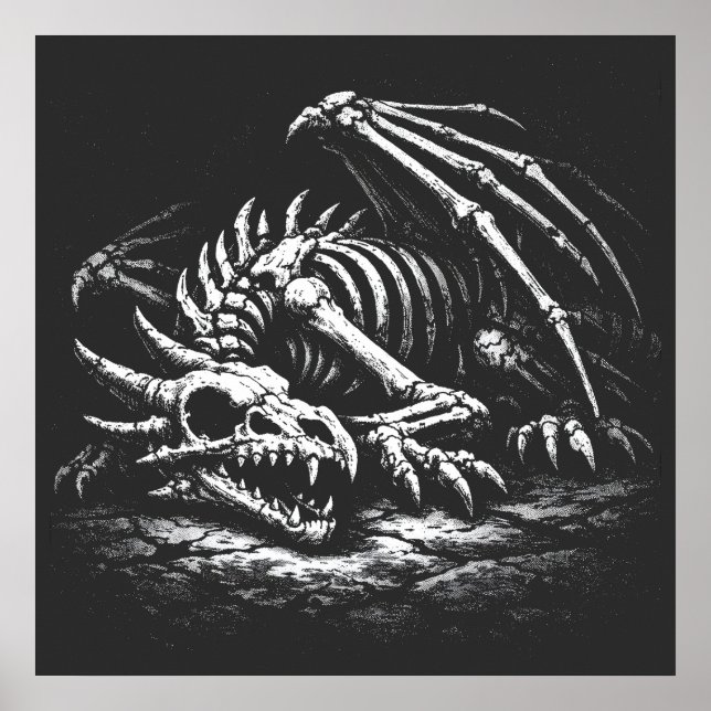 Drachenskelett — von BurnsInHell Poster (Vorne)