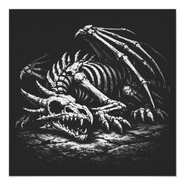 Drachenskelett — von BurnsInHell Poster (Vorderseite)