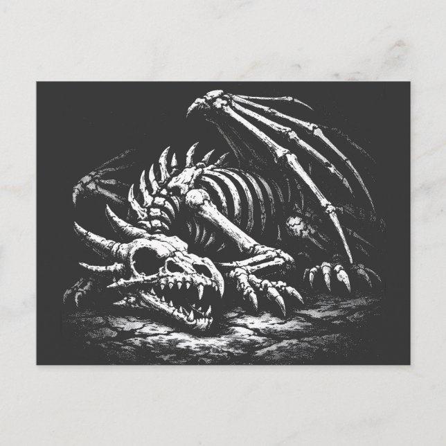 Drachenskelett — von BurnsInHell Postkarte (Vorderseite)