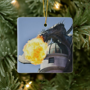 Drachenstatue zum Feueratmen Keramikornament