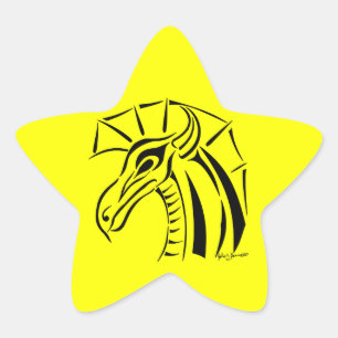 Drachensticker Star Stern-Aufkleber