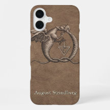 Drachensymbol-Faux-Leder mit Namen