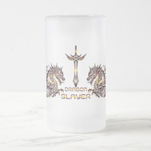 Drachentöter-Bierglas Mattglas Bierglas