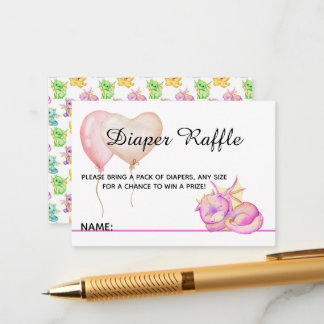 Drachenträume stummen - Babydusche Begleitkarte