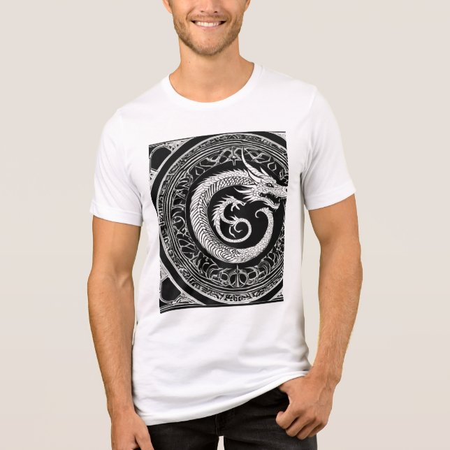 "Drachenzorn: Grafisches T-Shirt von Fierce" Tri-Blend Shirt (Vorderseite)