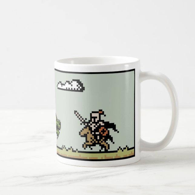 Dracheslayer-8-Bitpixel-Kunst-Tasse Tasse (Rechts)