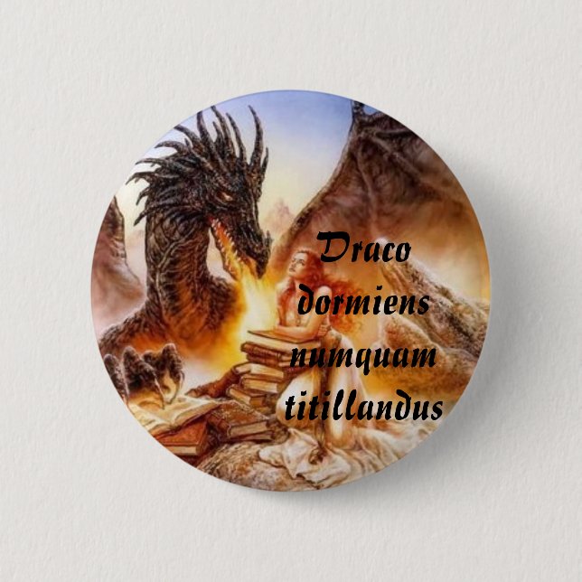 Draco dormiens numquam titillandus button (Vorderseite)