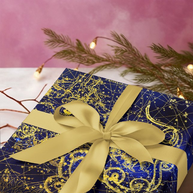 Draco Gold Celestial Constellation Geschenkpapier Set (Von Creator hochgeladen)