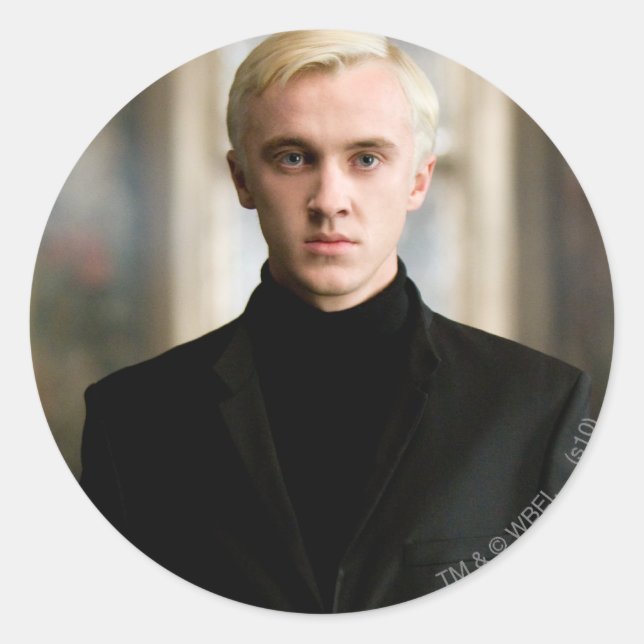 Draco Malfoy geradeaus Runder Aufkleber (Vorderseite)