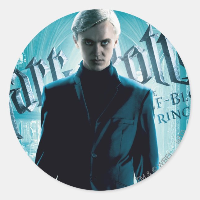 Draco Malfoy Runder Aufkleber (Vorderseite)