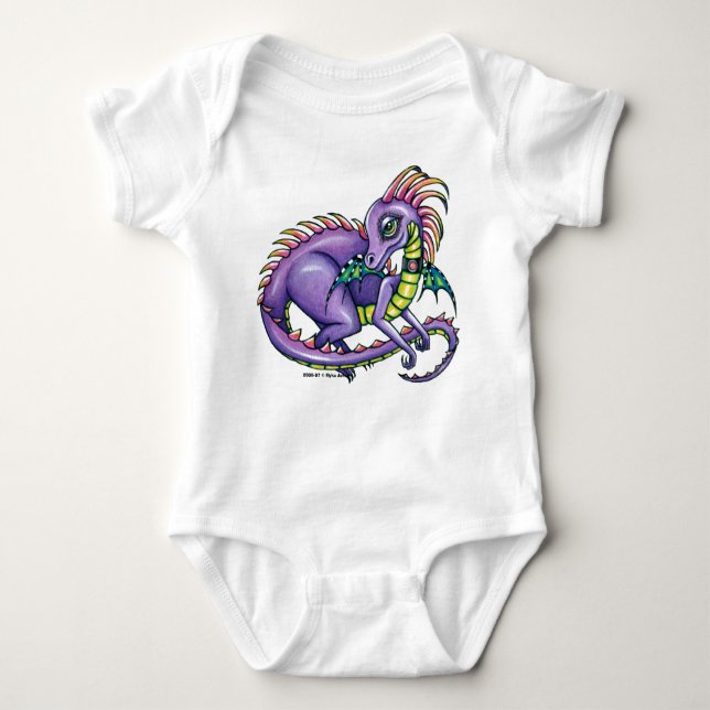 "Draco-" Regenbogen-Drache Baby Strampler (Vorderseite)