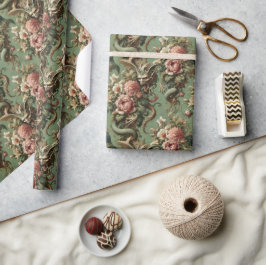 Drac's Finery - Mythischer Gotischer Drache Bandan Geschenkpapier