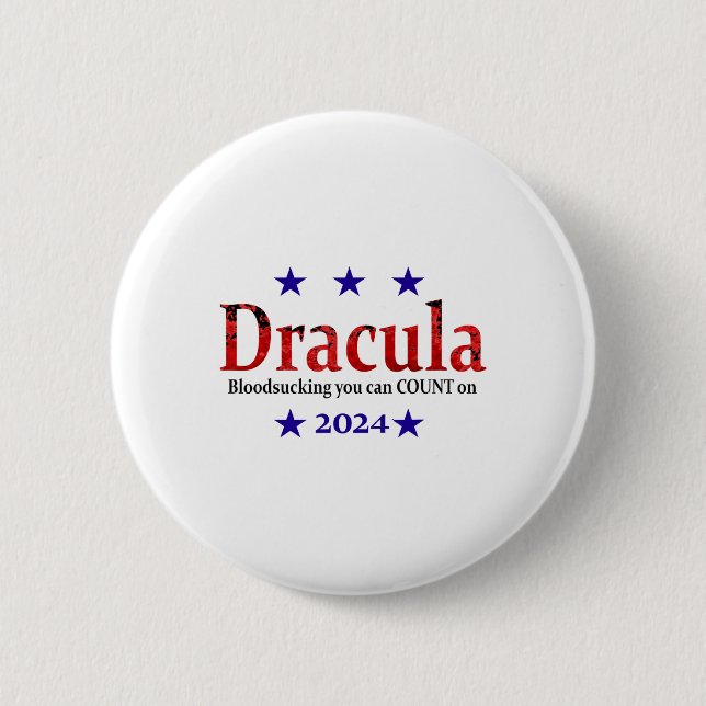Dracula 2024 Wahl Zeichen - Sonnenlicht Halloween  Button (Vorderseite)