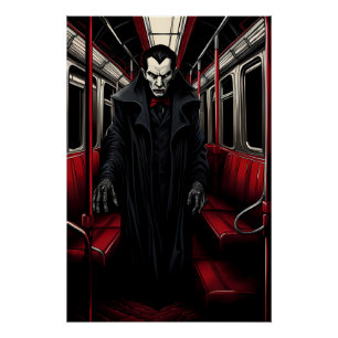 Dracula auf der U-Bahn Poster