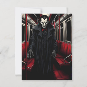 Dracula auf der U-Bahn Postkarte