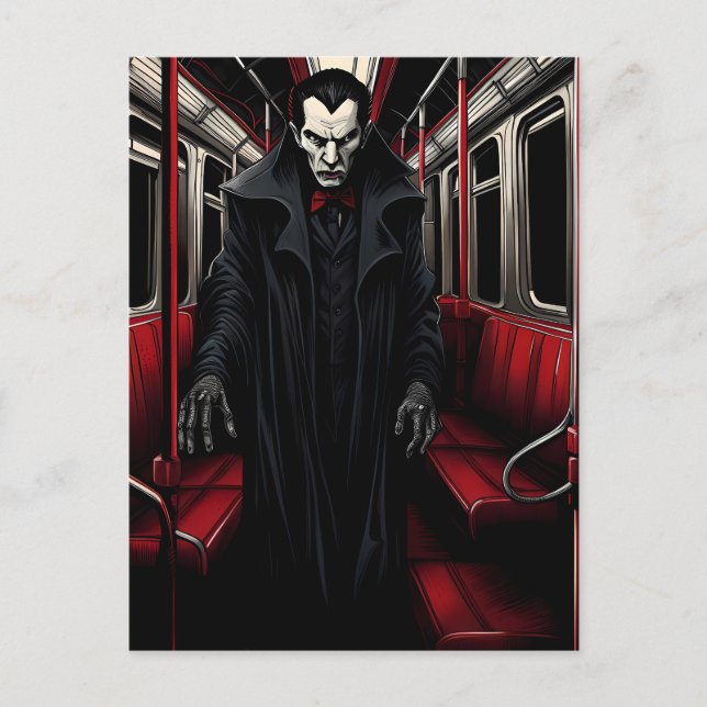 Dracula auf der U-Bahn Postkarte (Vorderseite)