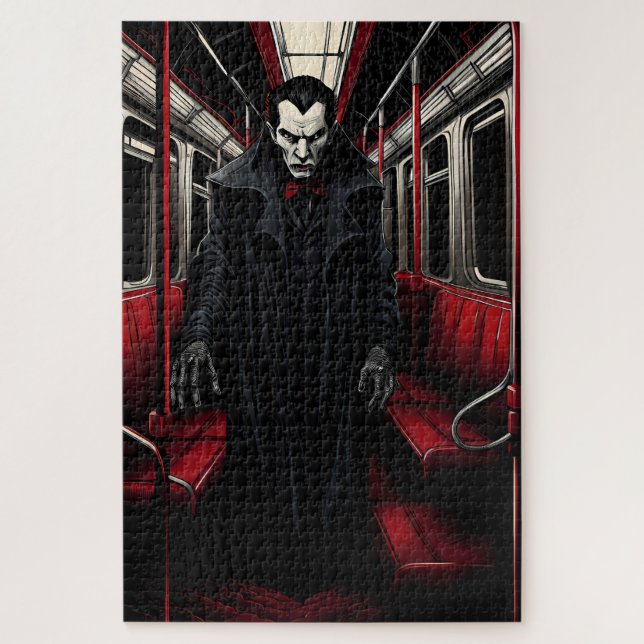 Dracula auf der U-Bahn Puzzle (Vertikal)