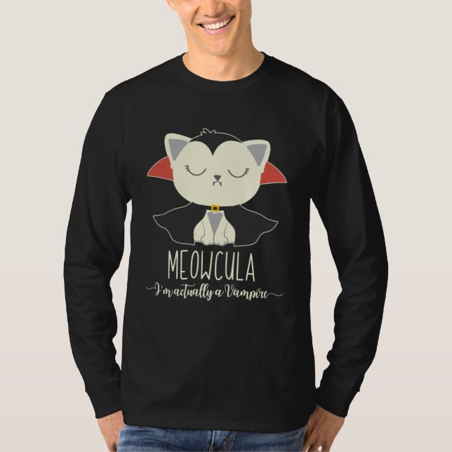 Dracula Cat Halloween Vampire Cat Meowcula 2020 Ki T-Shirt (Vorderseite)