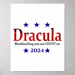 Dracula Election Sign - Funny Halloween und Spaß Poster