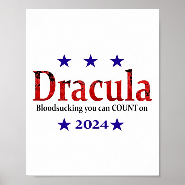 Dracula Election Sign - Funny Halloween und Spaß Poster (Vorne)