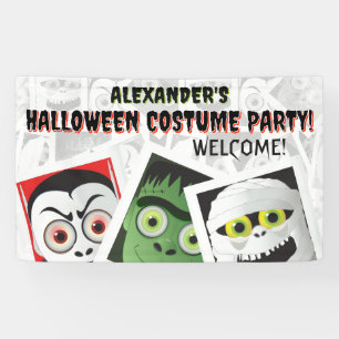 Dracula Frankenstein Mumie Halloween-Monster-Foto Banner