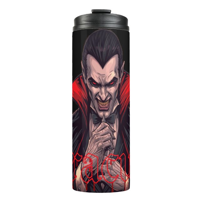 Dracula Gothic Horror Halloween Thermosbecher (Vorderseite)