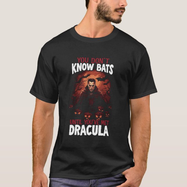 Dracula Halloween Beängstigend Trick oder Treat Sp T-Shirt (Vorderseite)