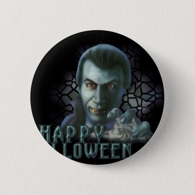 Dracula Halloween Button (Vorderseite)