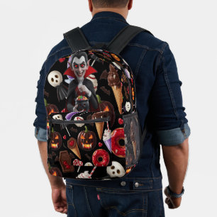 Dracula Halloween Candy Bedruckter Rucksack
