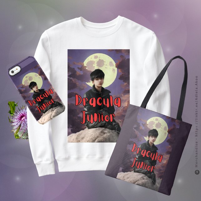 Dracula Junior Sweatshirt von Poet Adiela Akoo (DJ Sweatshirt, Tote & Phone Cover designed by Poet Adiela Akoo. Browse my store for more gr8t finds!)