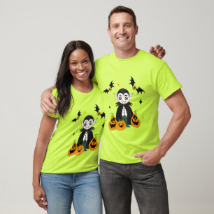 Dracula mit Kürbis T-Shirt