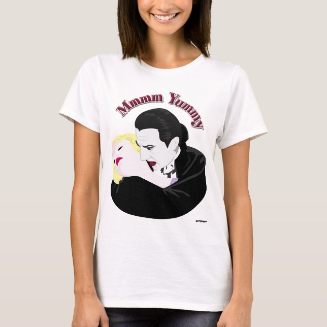 Dracula, Mmmm Lecker T-Shirt (Vorderseite)