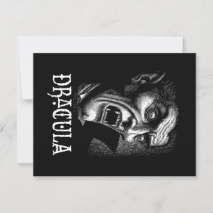 Dracula-Porträt Schwarz-Weiß Postkarte