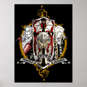 Dracula und Alucard Castlevania Game Funny Poster